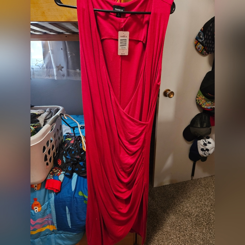 Red evening dress